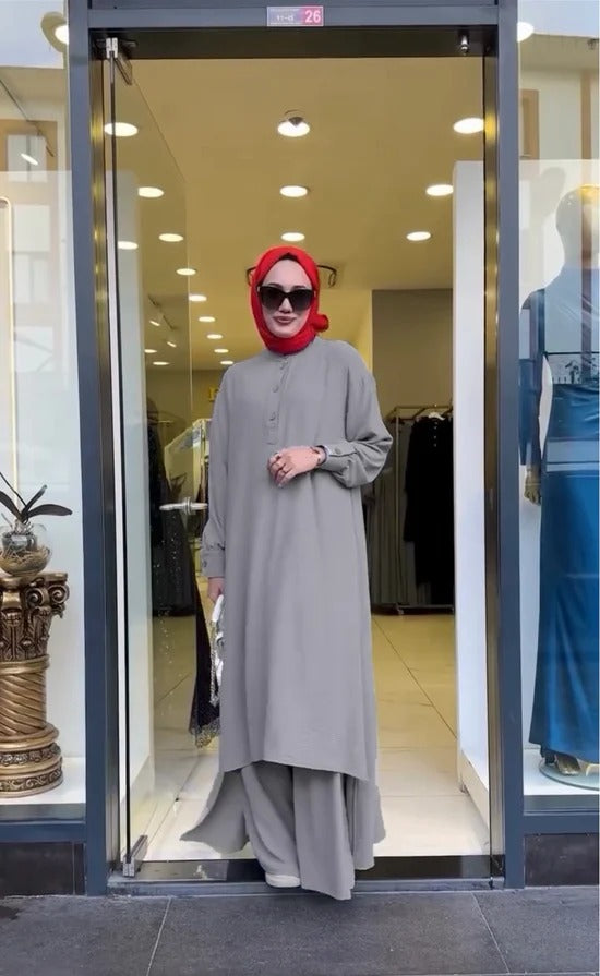 Ladies Long Shirt & Loose Trouser | Casual Outfit
