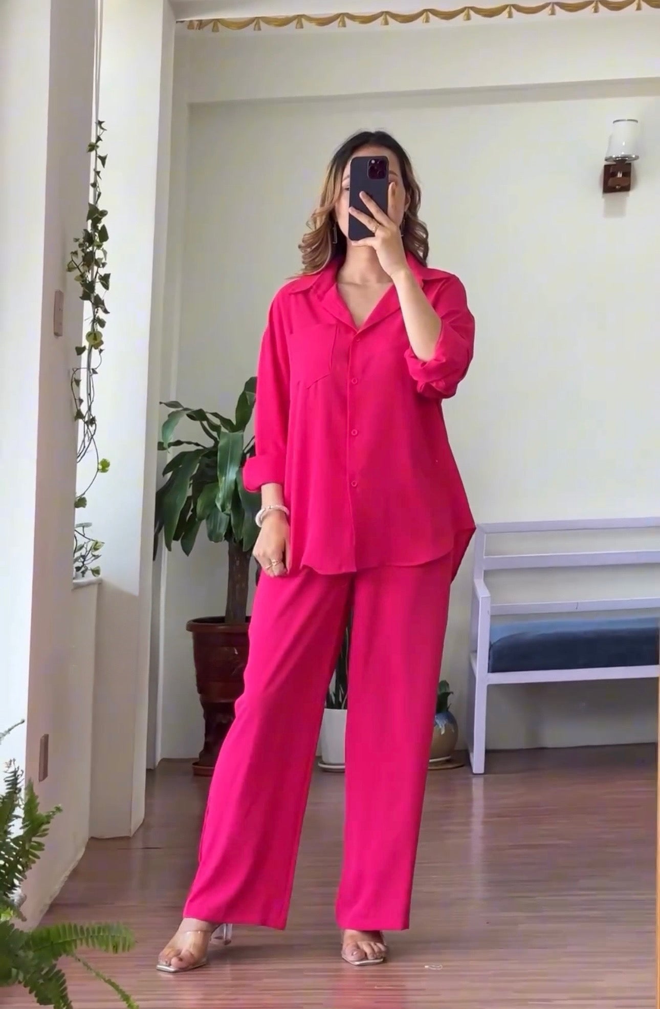 Women’s Linen Shirt & Trouser Set | Malabis Fashion