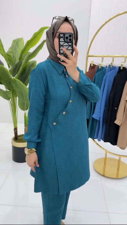 Linen Shirt & Trouser Set for Women | Malabis