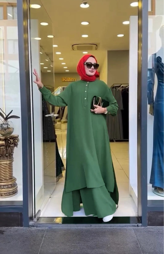 Ladies Long Shirt & Loose Trouser | Casual Outfit