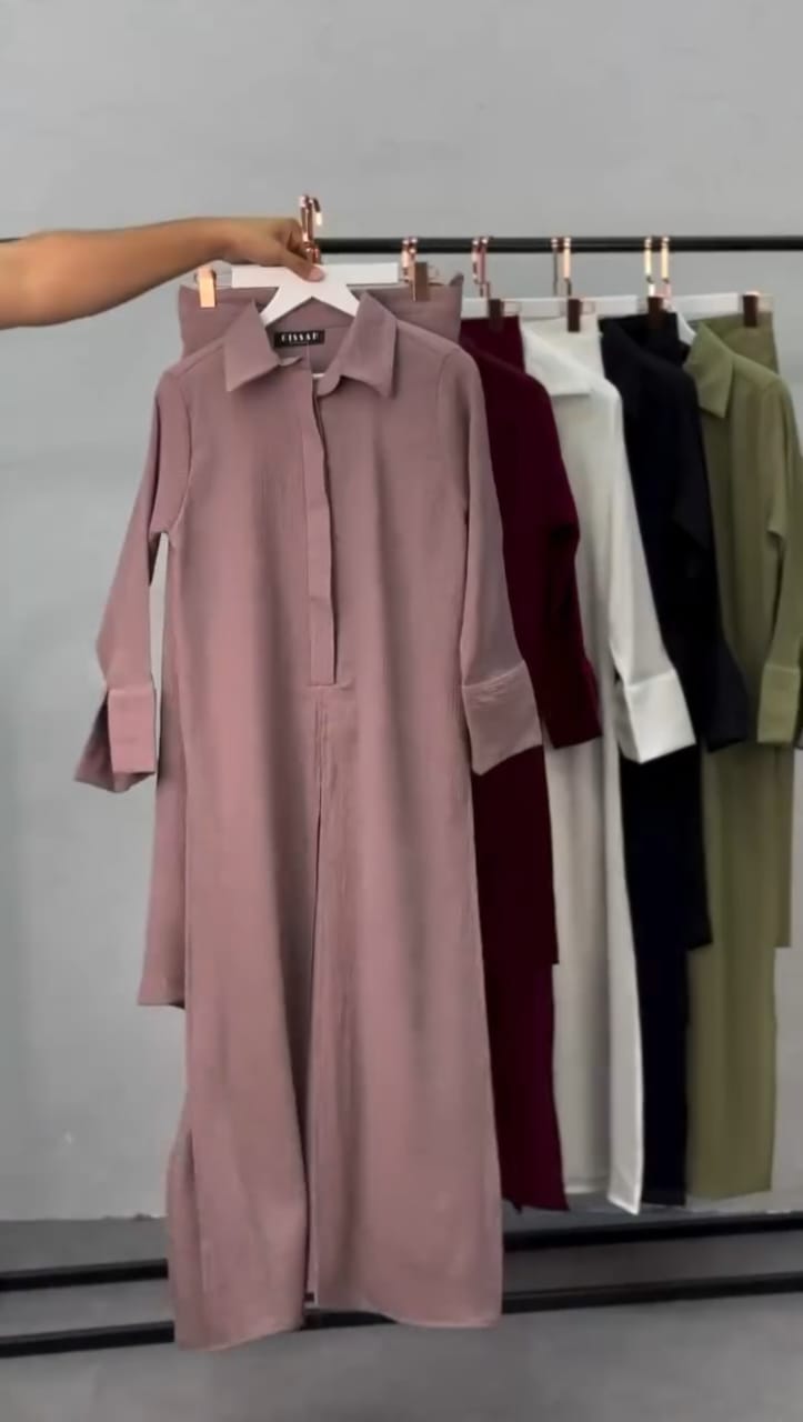 Women Stylish Coat Set | Long Shirt Outfit Set | Luxi Wears