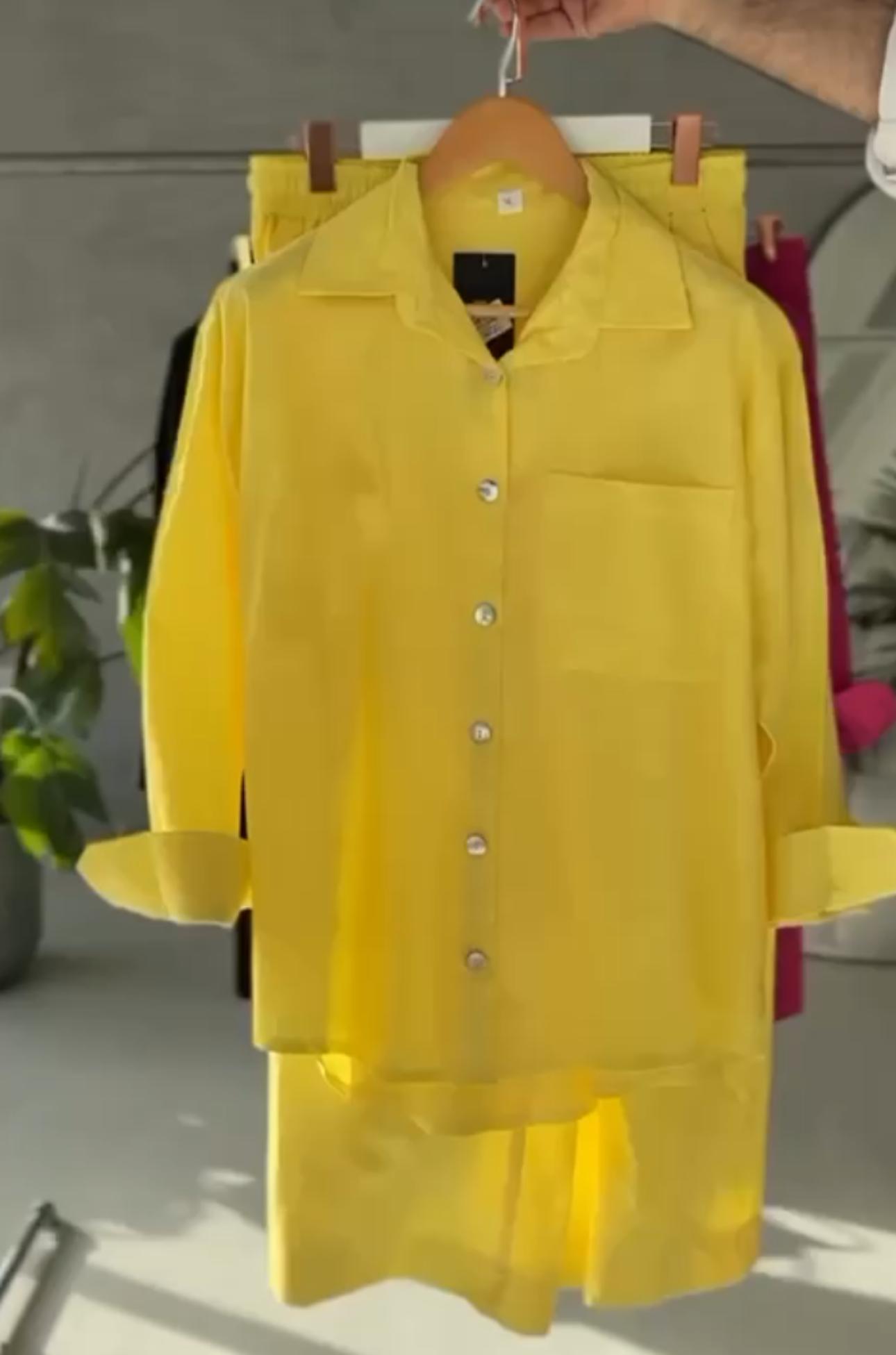 Drop Collar Shirt Set for Women | Casual Outfit | Malabis