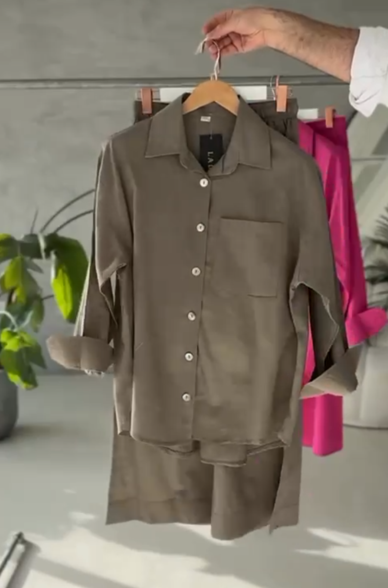 Drop Collar Shirt Set for Women | Casual Outfit | Malabis