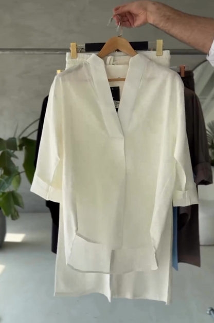 Linen Set Women's | Casual Linen Outfit - Malabis Clothing