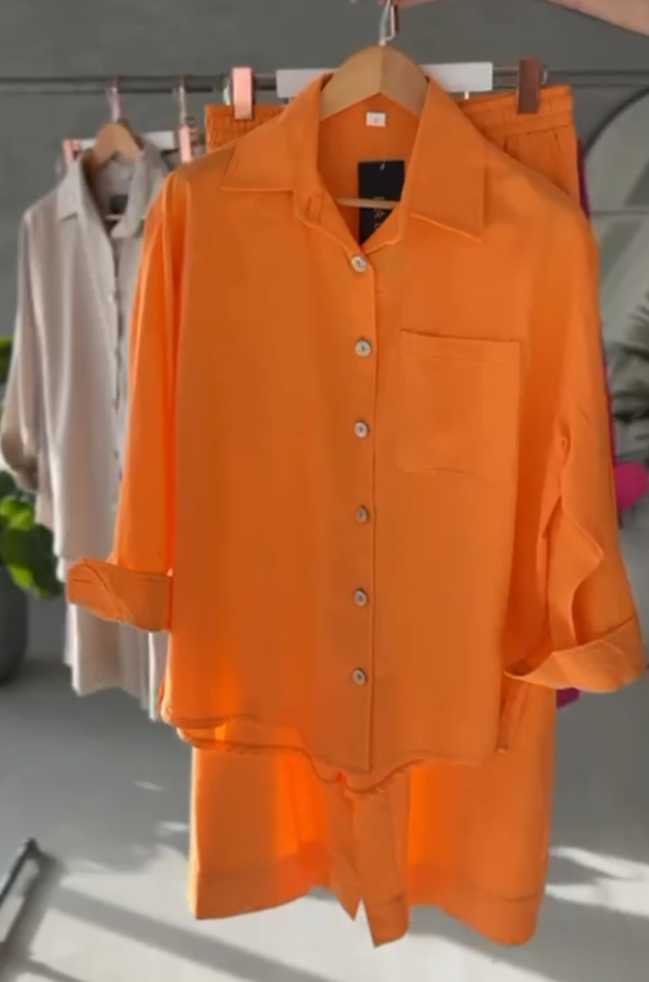 Drop Collar Shirt Set for Women | Casual Outfit | Malabis