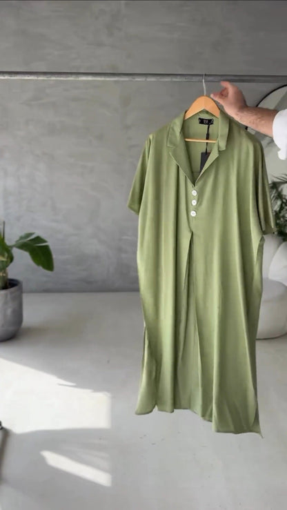 Poly Linen Long Shirt | Women Poly Long Shirt | Luxi Wears