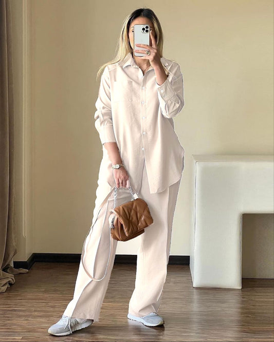 Women’s Linen Shirt & Trouser Set | Malabis Summer Co-ord