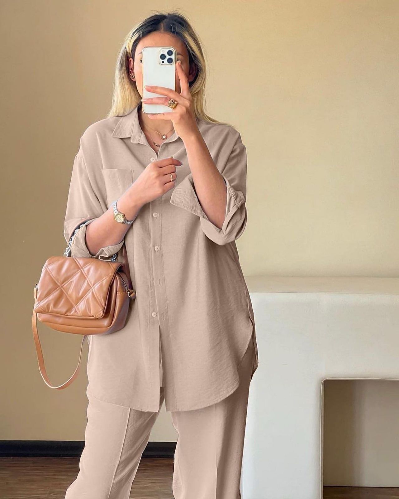 Women's Casual Linen Suit | Linen Shirt & Trouser Set