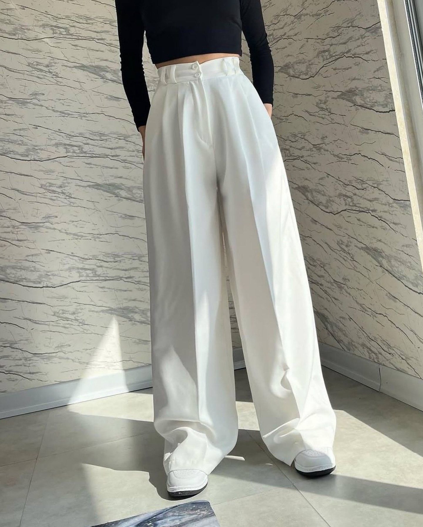 Women Wide Leg Trouser | Stylish Summer Pants - Malabis